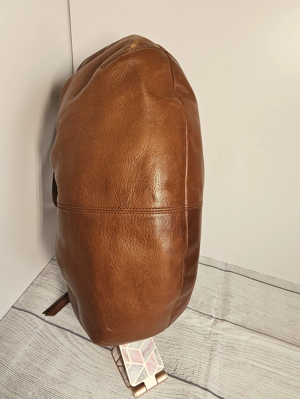 VTG Coach Soho Pleated Brown Leather Hobo Shoulder Bag
